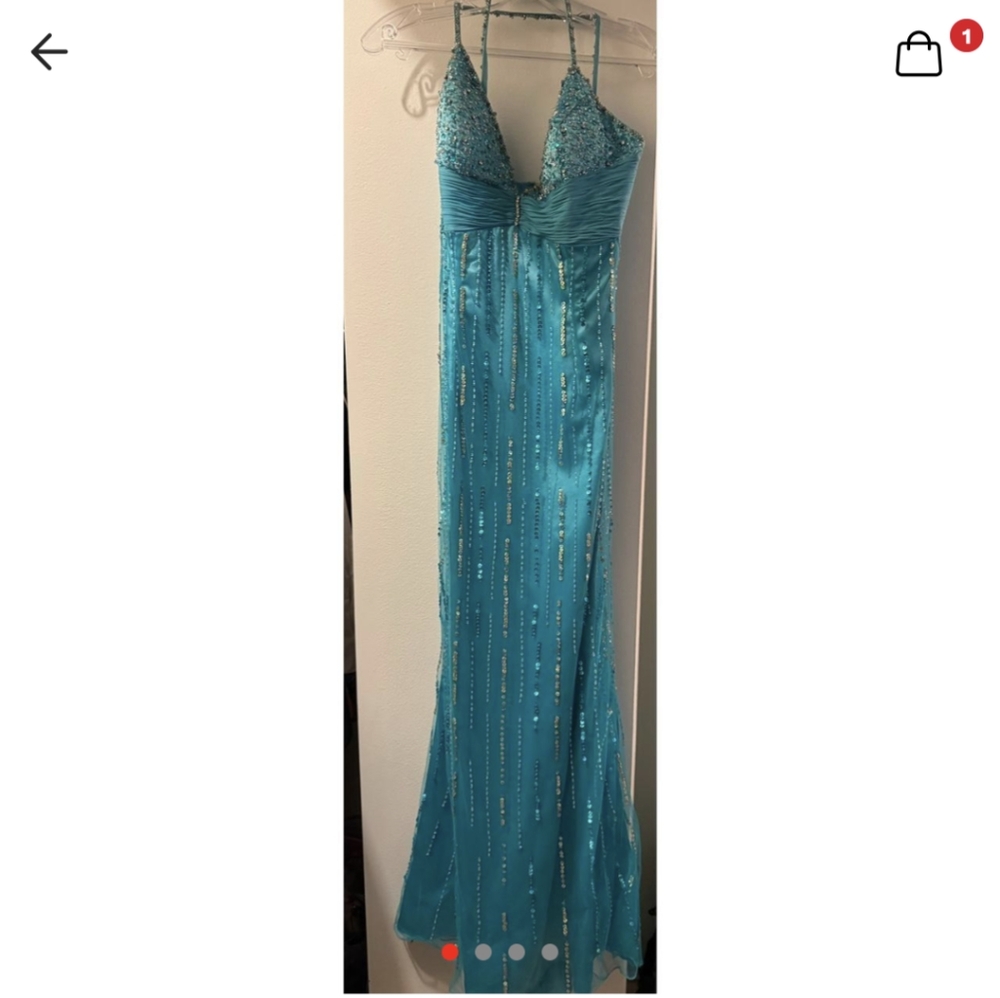 Blue formal dress, prom dress